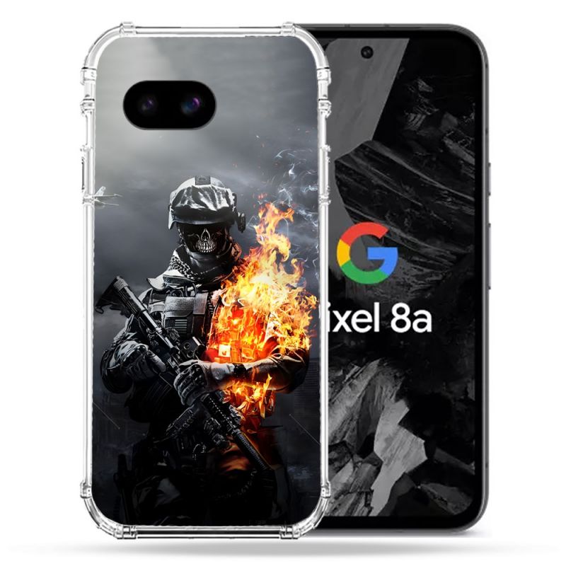 Coque Renforcée Pour Google Pixel 8A Call Of Duty Squelette
