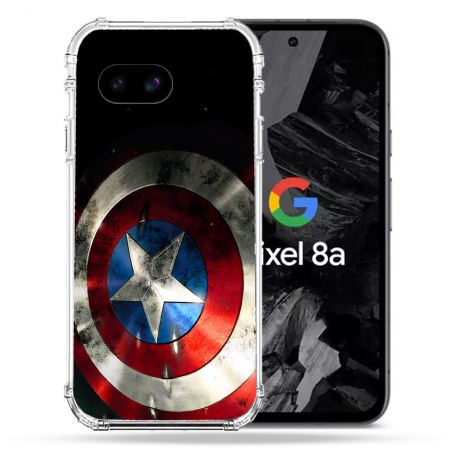 Coque Renforcée Pour Google Pixel 8A Captain America Bouclier