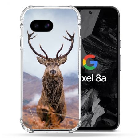 Coque Renforcée Pour Google Pixel 8A Chasse Chevreuil Montagne