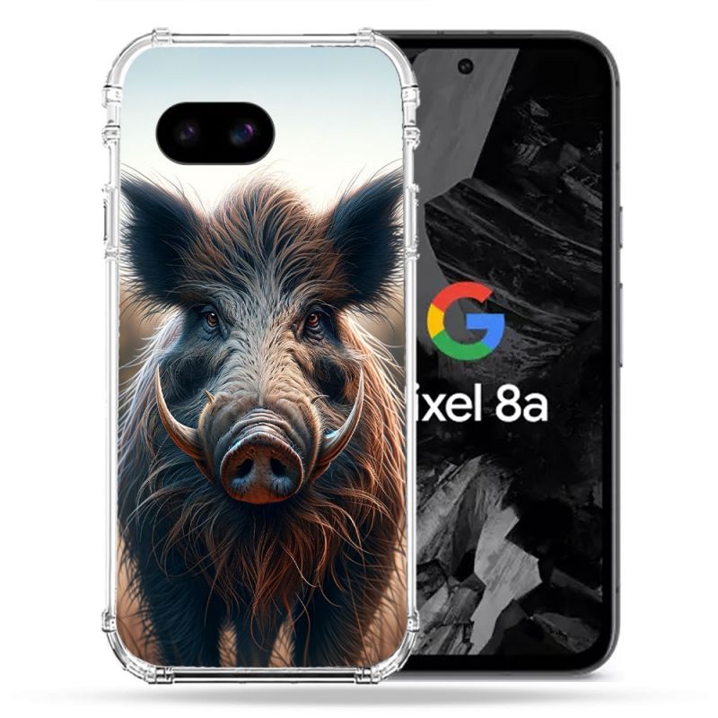 Coque Renforcée Pour Google Pixel 8A Chasse Sanglier Attaque