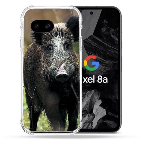 Coque Renforcée Pour Google Pixel 8A Chasse Sanglier bois
