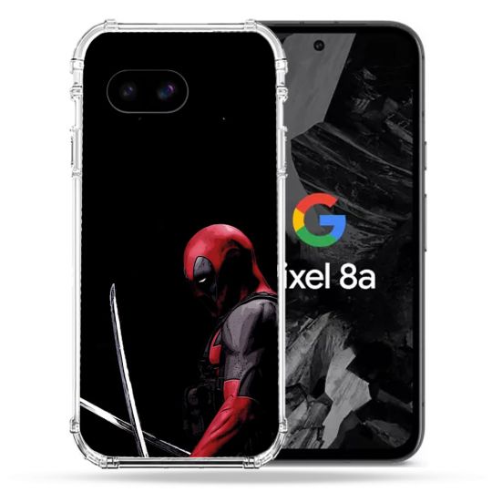 Coque Renforcée Pour Google Pixel 8A Deadpool Epee