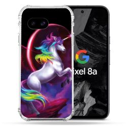 Coque Renforcée Pour Google Pixel 8A Fantastique Licorne Arc en ciel