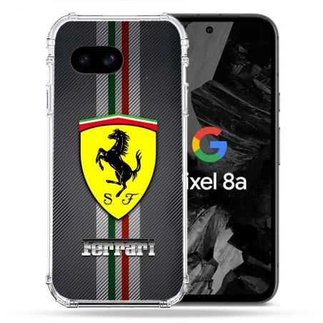 Coque Renforcée Pour Google Pixel 8A Ferrari Carbone