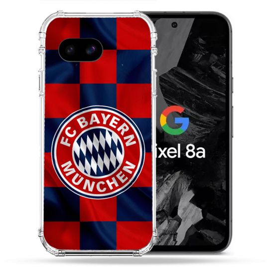 Coque Renforcée Pour Google Pixel 8A Foot Bayern Munich Carreaux