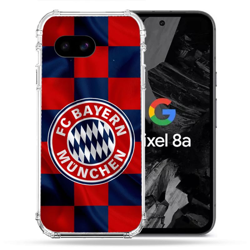 Coque Renforcée Pour Google Pixel 8A Foot Bayern Munich Carreaux
