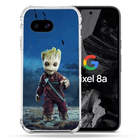 Coque Renforcée Pour Google Pixel 8A Groot Bleu