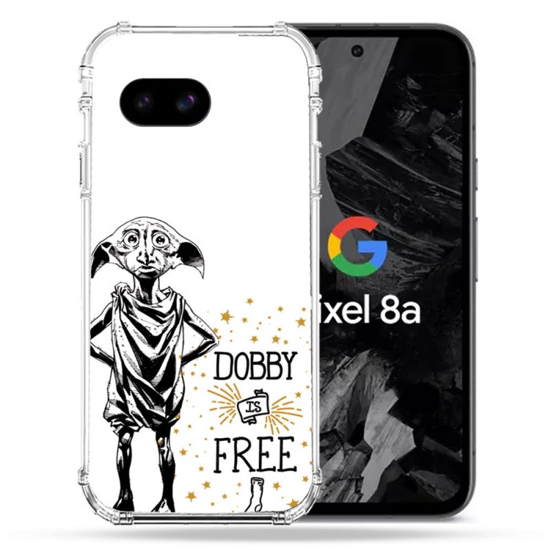 Coque Renforcée Pour Google Pixel 8A Harry Potter Dobby Free Blanc