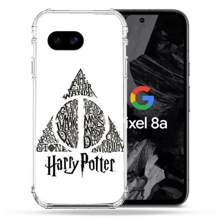 Coque Renforcée Pour Google Pixel 8A Harry Potter Hollows triangle Blanc