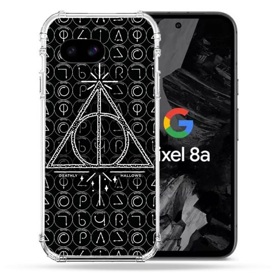 Coque Renforcée Pour Google Pixel 8A Harry Potter Hollows Triangle Noir