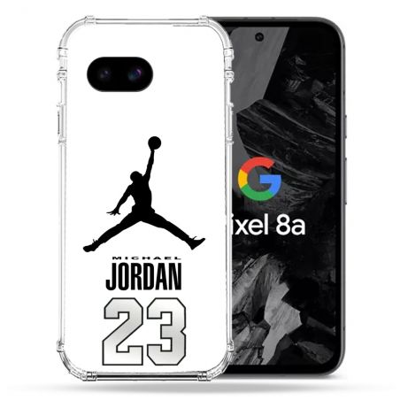 Coque Renforcée Pour Google Pixel 8A Jordan 23 Blanc