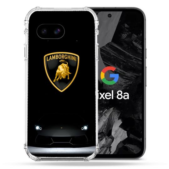 Coque Renforcée Pour Google Pixel 8A Lamborghini Noir