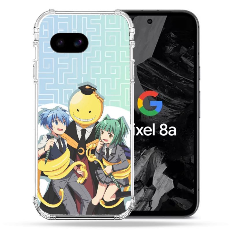 Coque Renforcée Pour Google Pixel 8A Manga Assassination Classroom Kuro Trio