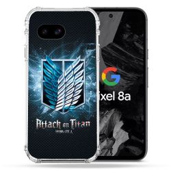 Coque Renforcée Pour Google Pixel 8A Manga Attaque Titans Noir