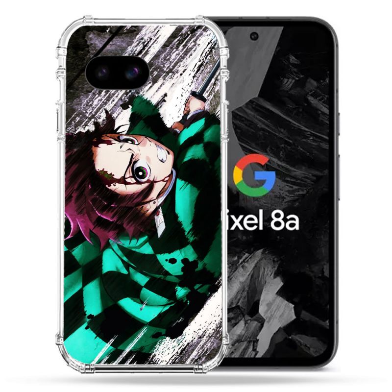 Coque Renforcée Pour Google Pixel 8A Manga Demon Slayer Tanjiro