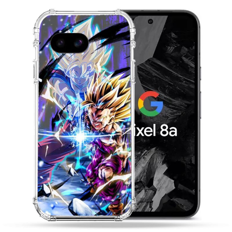 Coque Renforcée Pour Google Pixel 8A Manga Dragon Ball Sangohan Duo