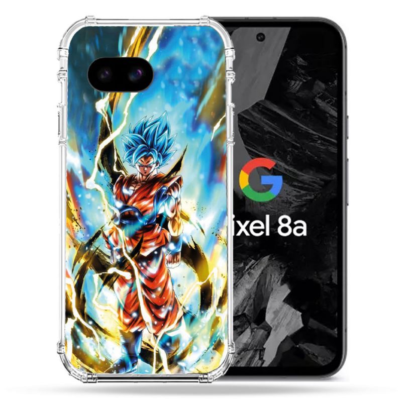 Coque Renforcée Pour Google Pixel 8A Manga Dragon Ball Sangoku Blanc