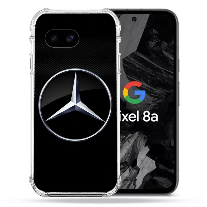Coque Renforcée Pour Google Pixel 8A Mercedes Carbone
