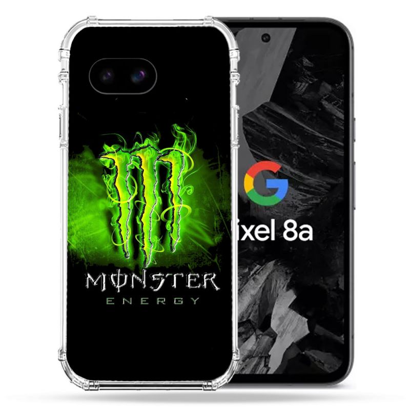 Coque Renforcée Pour Google Pixel 8A Monster Energy Vert