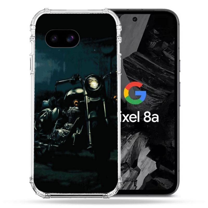 Coque Renforcée Pour Google Pixel 8A Moto Harley Vintage