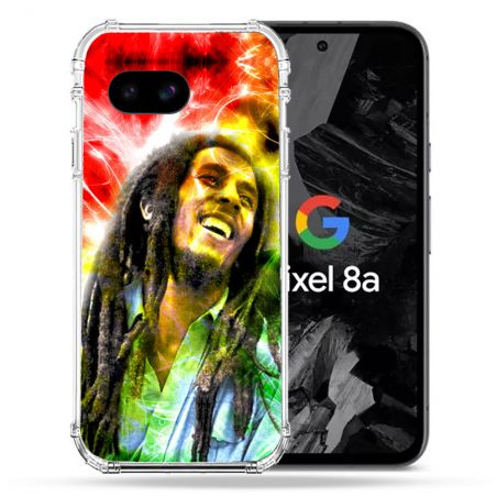 Coque Renforcée Pour Google Pixel 8A Musique Bob Marley Color