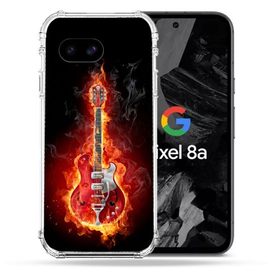 Coque Renforcée Pour Google Pixel 8A Musique Guitare Electrique