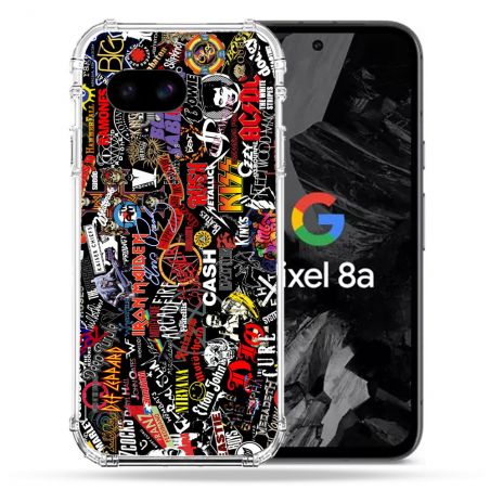 Coque Renforcée Pour Google Pixel 8A Musique Rock Groupe