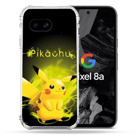 Coque Renforcée Pour Google Pixel 8A Pokemon Pikachu Eclair