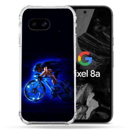 Coque Renforcée Pour Google Pixel 8A Sport Cyclisme Bleu