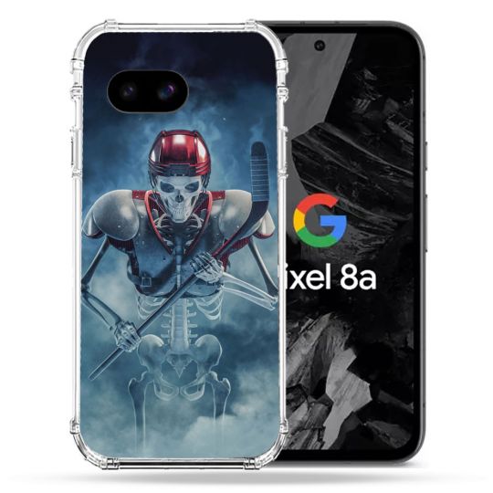 Coque Renforcée Pour Google Pixel 8A Sport Hockey Squelette