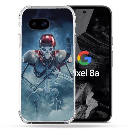 Coque Renforcée Pour Google Pixel 8A Sport Hockey Squelette