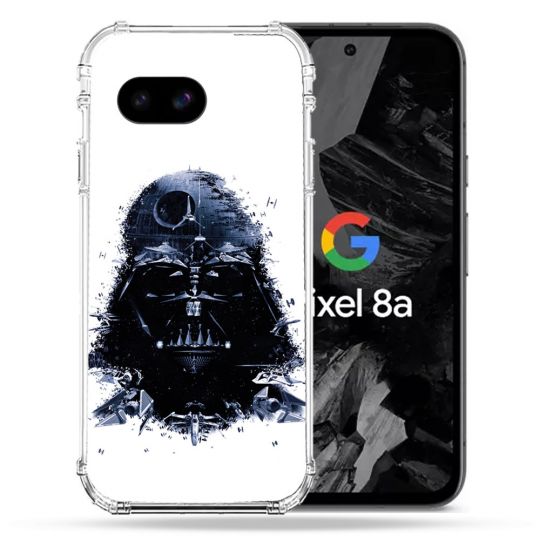 Coque Renforcée Pour Google Pixel 8A Star Wars - Dark Vador Blanc