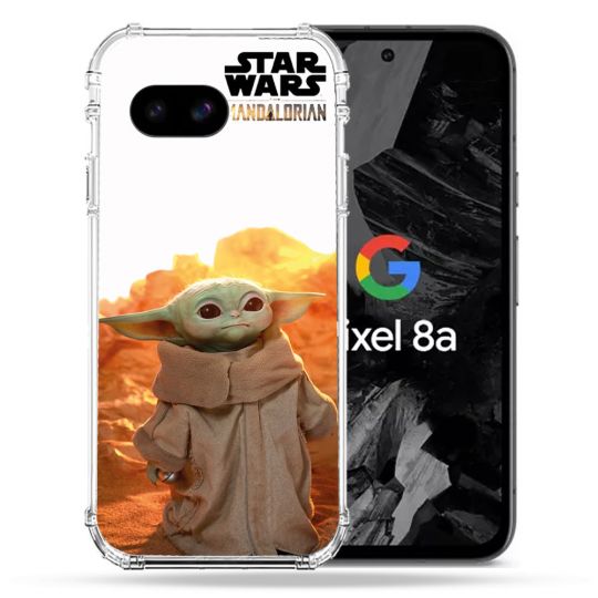 Coque Renforcée Pour Google Pixel 8A Star Wars - Yoda bebe soleil
