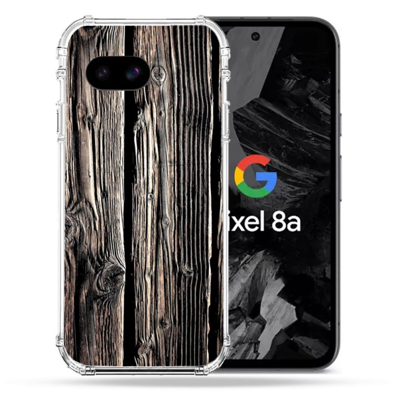 Coque Renforcée Pour Google Pixel 8A Texture Bois