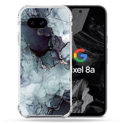 Coque Renforcée Pour Google Pixel 8A Texture Marbre Gris