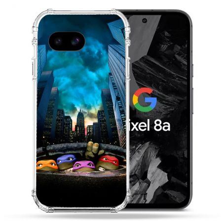 Coque Renforcée Pour Google Pixel 8A Tortue Ninja Ville
