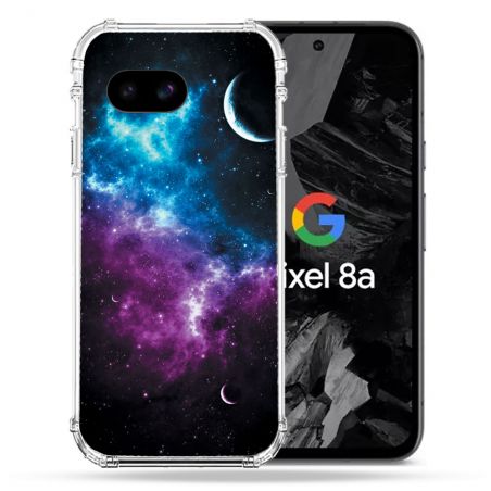 Coque Renforcée Pour Google Pixel 8A Univers Bleu Violet