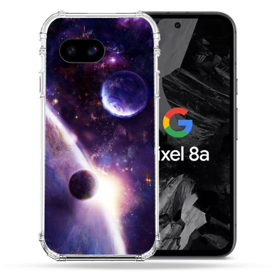 Coque Renforcée Pour Google Pixel 8A Univers Planete Stellaire