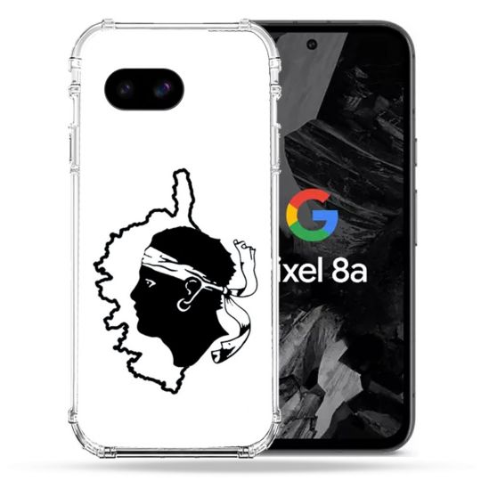 Coque Renforcée Pour Google Pixel 8A Voyage Corse Blanc