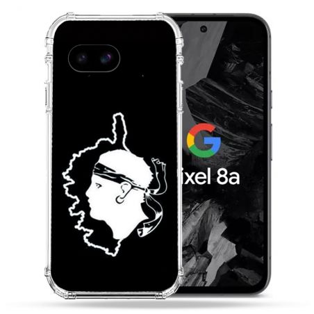 Coque Renforcée Pour Google Pixel 8A Voyage Corse Noir