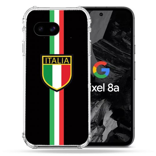 Coque Renforcée Pour Google Pixel 8A Voyage Italie 3 Noir