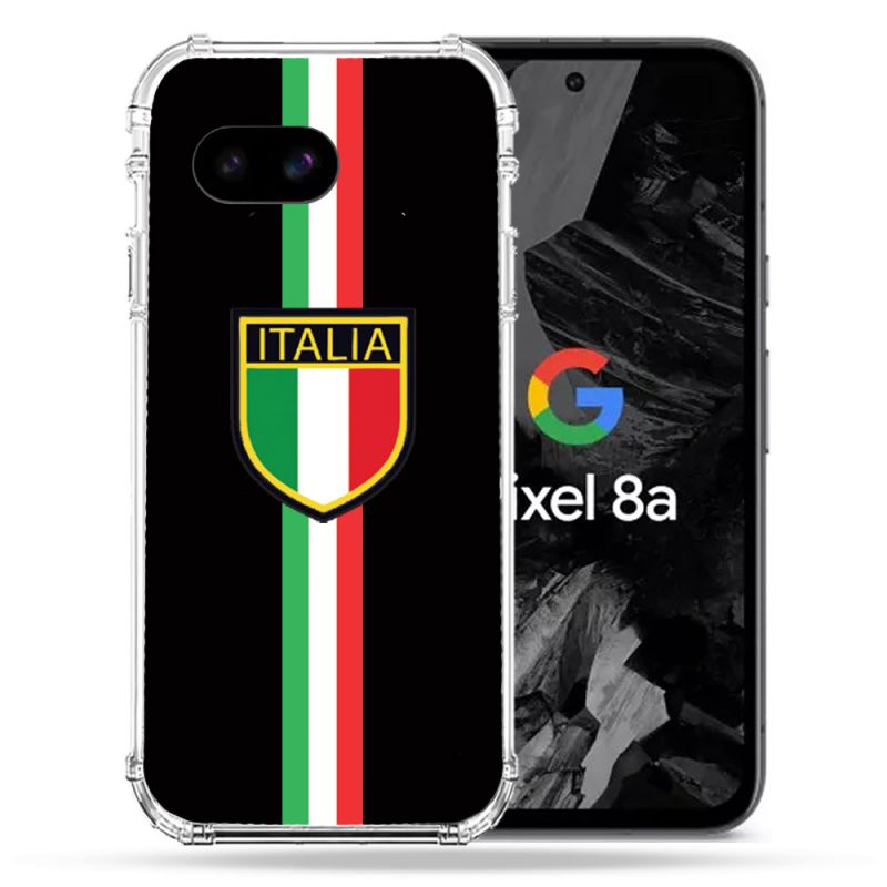 Coque Renforcée Pour Google Pixel 8A Voyage Italie 3 Noir