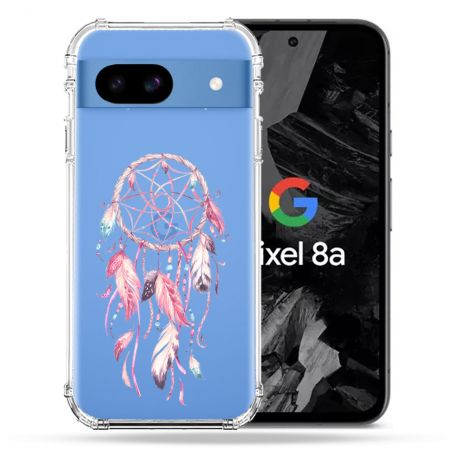 Coque Transparente Pour Google Pixel 8A Attrape Reve Rose
