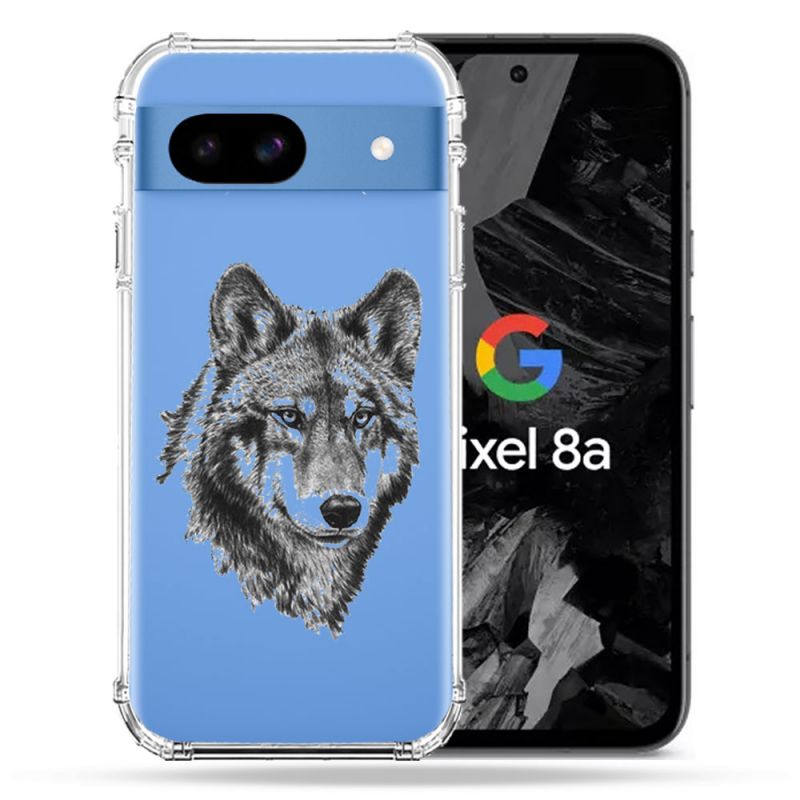 Coque Transparente Pour Google Pixel 8A Loup