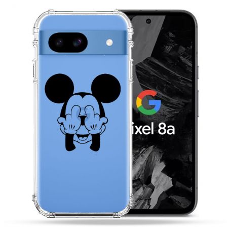 Coque Transparente Pour Google Pixel 8A Mickey doigt
