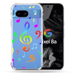 Coque Transparente Pour Google Pixel 8A Note Musique Colore