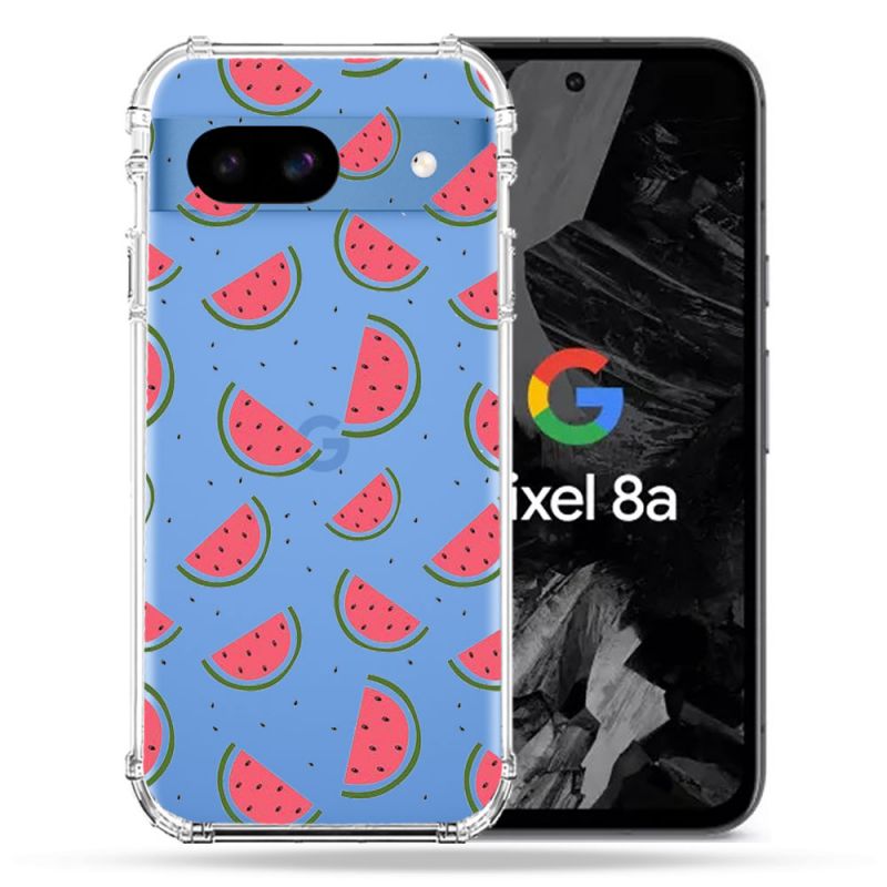 Coque Transparente Pour Google Pixel 8A Pasteque