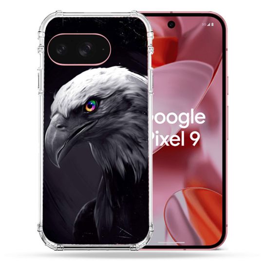 Coque Renforcée Pour Google Pixel 9 Animal Aigle Royal Noir
