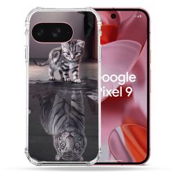 Coque Renforcée Pour Google Pixel 9 Animal Chat Reflet