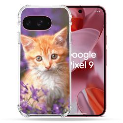 Coque Renforcée Pour Google Pixel 9 Animal Chat Violet